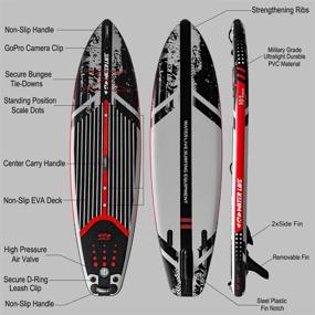 img 3 attached to 🏄 Explore the Outdoors with the WATER LIVE Inflatable Stand Up Paddle Board SUP: Perfect for Youth and Adults - Comes with Wheels Backpack, Adjustable Floating Fiberglass Paddle, Dual Chamber Pump, and Sport Camera Mount