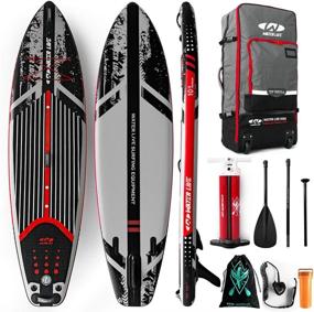 img 4 attached to 🏄 Explore the Outdoors with the WATER LIVE Inflatable Stand Up Paddle Board SUP: Perfect for Youth and Adults - Comes with Wheels Backpack, Adjustable Floating Fiberglass Paddle, Dual Chamber Pump, and Sport Camera Mount