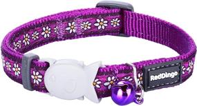 img 1 attached to 🌼 Daisy Chain Purple Designer Cat Collar: Red Dingo CC-DC-PU-SM – Stylish, Secure, and Comfortable