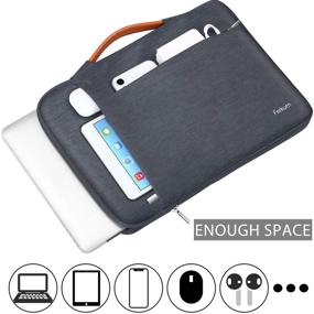 img 3 attached to 📚 Ferkurn 11.6 inch Chromebook Case: Protective Waterproof Sleeve with Handle for MacBook Air, iPad Pro/Mini, EliteBook, Samsung - Ideal for Girls and Boys