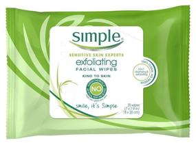 img 1 attached to 🧖 Ultimate Skin Renewal: Simple Exfoliating Facial Wipes - 25 Count (Pack of 3)