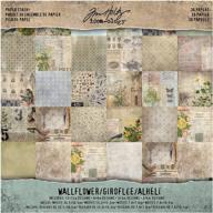 📜 tim holtz idea-ology wallflower paper stash: 36 double-sided cardstock sheets, multicolored, various sizes (th93110) logo