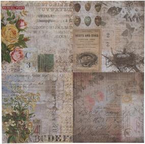 img 1 attached to 📜 Tim Holtz Idea-ology Wallflower Paper Stash: 36 Double-Sided Cardstock Sheets, Multicolored, Various Sizes (TH93110)
