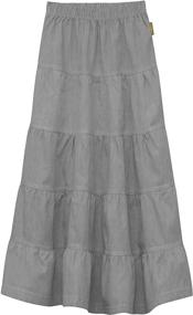 img 2 attached to 👗 Стильная и модная коллекция детской одежды BabyO Childrens Length Tiered Stonewash для девочек