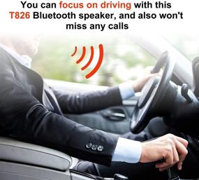 img 2 attached to NETVIP Bluetooth Handsfree Speakerphone: Wireless Car Kit & Portable Music Player with Back-Clip Speaker for Cell Phone - Siri/Google Assistant/TF Card Compatible