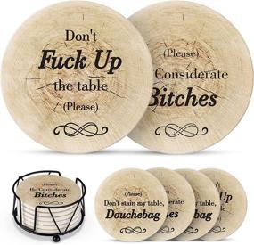 img 4 attached to 🎉 Hilarious Housewarming: Funny Coasters Drinks Holder Delights!