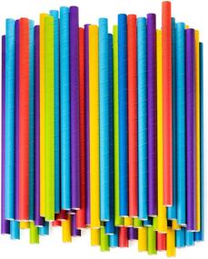 img 3 attached to 🥤 Jumbo Smoothie Straws - Pack of 100, Biodegradable & Assorted Color Options