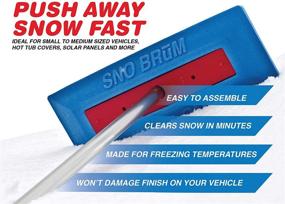 img 2 attached to SNOBRUM 1 Pack: USA-Made No-Scratch Snow Remover for Cars & Trucks – 28 to 48 Inch Automotive Snow Brush with Foam Head – Efficient Push-Broom Design