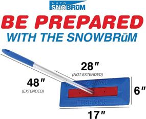img 1 attached to SNOBRUM 1 Pack: USA-Made No-Scratch Snow Remover for Cars & Trucks – 28 to 48 Inch Automotive Snow Brush with Foam Head – Efficient Push-Broom Design