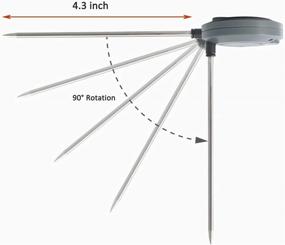 img 3 attached to 🔥 Smart Guesser Digital Meat Thermometer - Instant Read Kitchen Cooking Tool for Meat, Deep Frying, Baking, Grilling BBQ - Round Shape, Orange (UIE-OT-100)