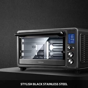 img 3 attached to 🍞 Toshiba Digital Toaster Oven: Double Infrared Heating, Speedy Convection, 6-slice/12-inch Capacity, 1700W, 10 Functions + 6 Accessories