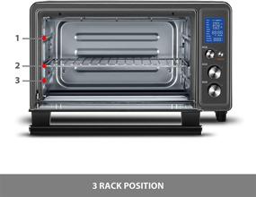 img 2 attached to 🍞 Toshiba Digital Toaster Oven: Double Infrared Heating, Speedy Convection, 6-slice/12-inch Capacity, 1700W, 10 Functions + 6 Accessories