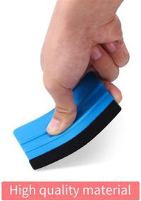 img 2 attached to 🔧 Premium Felt Edge Squeegee Tool Kit by Blulu - 4 Inch Applicator for Car Vinyl Wrap, Window Tint, Wallpaper, Decal Sticker Installation