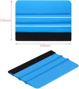 img 3 attached to 🔧 Premium Felt Edge Squeegee Tool Kit by Blulu - 4 Inch Applicator for Car Vinyl Wrap, Window Tint, Wallpaper, Decal Sticker Installation