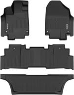 🚗 oedro all-weather guard floor mats for 2018-2022 honda odyssey: complete set of black tpe liners for 1st, 2nd, and 3rd rows logo