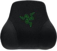 🎮 enhance gaming comfort with razer head cushion neck & head support: ergonomic design, memory foam padding, plush black velvet wrap logo