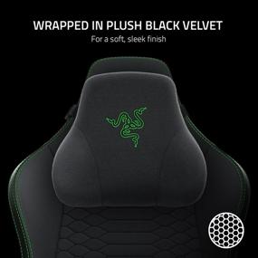 img 1 attached to 🎮 Enhance Gaming Comfort with Razer Head Cushion Neck & Head Support: Ergonomic Design, Memory Foam Padding, Plush Black Velvet Wrap