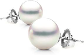 img 3 attached to 💎 Exquisite Pearl Saltwater Cultured Earrings: Girls' Jewelry Must-Have!