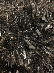 img 2 attached to Shimmering Black Metallic Tinsel Twist Garland – 4 inches Wide x 25 ft Long: Perfect Decoration for Festive Occasions