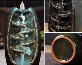 img 2 attached to 🌸 Enhance Your Space with the shsyue Backflow Incense Burner, Waterfall Holder – Perfect Home Decor for Living Room, Bedroom, Tea House, and Yoga House