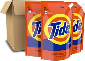 img 3 attached to 🌊 Tide Liquid Laundry Detergent Soap Pouches - High Efficiency (HE), Original Scent, 93 Loads in Total (Pack of 3)