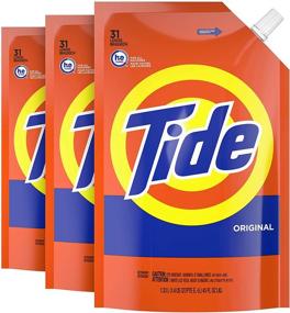 img 4 attached to 🌊 Tide Liquid Laundry Detergent Soap Pouches - High Efficiency (HE), Original Scent, 93 Loads in Total (Pack of 3)