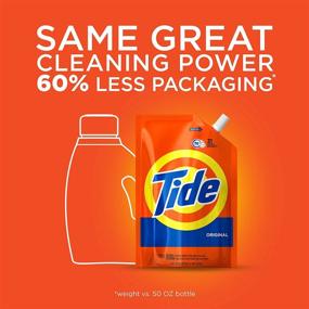 img 1 attached to 🌊 Tide Liquid Laundry Detergent Soap Pouches - High Efficiency (HE), Original Scent, 93 Loads in Total (Pack of 3)