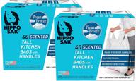 🗑️ 13 gallon tall kitchen trash bags with scented handles - fresh breeze scent (80 count) logo