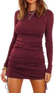 👗 stretchy bodycon drawstring dresses for women - btfbm clothing logo