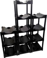 🧃 bottle buddy water racks: efficient storage solution for 3 and 5 gallon bottles - 12-tray jug organizer - free-standing for home, office, kitchen, warehouse - black logo