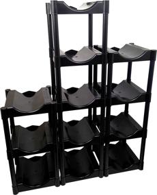 img 4 attached to 🧃 Bottle Buddy Water Racks: Efficient Storage Solution for 3 and 5 Gallon Bottles - 12-Tray Jug Organizer - Free-Standing for Home, Office, Kitchen, Warehouse - Black