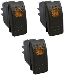 img 4 attached to Enhance Your Dashboard Control with XT AUTO 12V 20 Amp 3pins Orange Light Rocker Switch Kit 3-pack