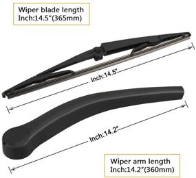 img 3 attached to OE Style Rear Wiper Arm Blade for Dodge Durango 2004-2009 and Chrysler Aspen 2007-2009 - Compatible with Factory Part Numbers 5135583AA & 5135584AD