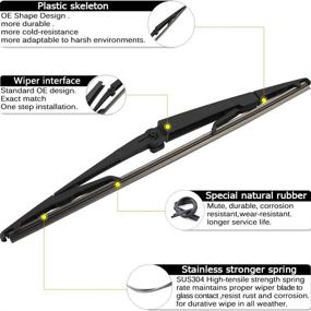 img 1 attached to OE Style Rear Wiper Arm Blade for Dodge Durango 2004-2009 and Chrysler Aspen 2007-2009 - Compatible with Factory Part Numbers 5135583AA & 5135584AD