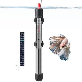 img 4 attached to HITOP Adjustable Aquarium Heater - 50W, 100W, 300W - Submersible Fish Tank Heater with Suction Cups & Thermometer Sticker - For Fish Tanks up to 60 Gallons