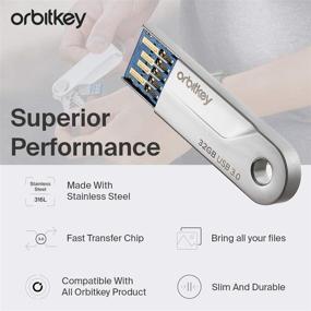 img 2 attached to Orbitkey USB 3.0 - Быстрая передача данных - тонкий накопитель - компактный размер - совместим со всеми продуктами Orbitkey.