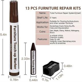 img 3 attached to Complete Furniture Repair Kit: 13 Wood Markers, Wax Sticks & Sharpener - Perfect for Stains, Scratches, Wood Floors, and More!