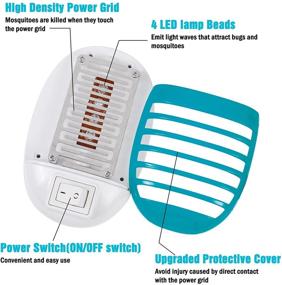 img 2 attached to 🦟 Set of 2 Electric Bug Zapper - Indoor Electronic Insect Killer with LED Light for Patio, Bedroom, Kitchen, Office - Mosquito and Fly Pests Trap