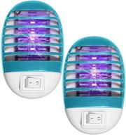🦟 set of 2 electric bug zapper - indoor electronic insect killer with led light for patio, bedroom, kitchen, office - mosquito and fly pests trap logo