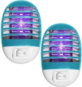 img 4 attached to 🦟 Set of 2 Electric Bug Zapper - Indoor Electronic Insect Killer with LED Light for Patio, Bedroom, Kitchen, Office - Mosquito and Fly Pests Trap
