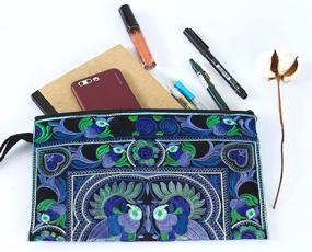 img 3 attached to 👜 Sabai Jai Women's Embroidered Wristlet Handbags & Wallets - Handmade Collection of Stylish Wristlets