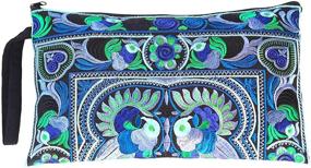img 4 attached to 👜 Sabai Jai Women's Embroidered Wristlet Handbags & Wallets - Handmade Collection of Stylish Wristlets