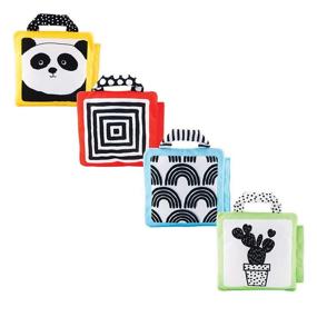 img 3 attached to 🎉 Sassy Reversible Soft Sensory Activity Panels: Engaging Educative Play for Babies 0+ - Pack of 4