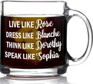 🌟 funny golden girls mug: the ultimate 13oz coffee mug for fans - the golden girl merchandise - embrace rose's spirit, blanche's style, dorothy's wisdom, and sophia's sass - perfect for golden girls birthday parties and women's decor logo