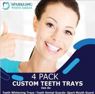 custom-fit teeth whitening trays - moldable, hygienic, bpa-free, latex-free, dental 🦷 grade guard - set of 4 mouth trays for comfortable tooth whitening logo