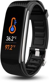 img 4 attached to 📱 Advanced Smart Watch: Fitness Tracker with Body Temperature, Blood Oxygen, Heart Rate, and more - IPX7 Waterproof for Women, Men, and Kids