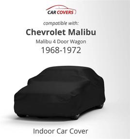 img 3 attached to Черный сатиновый внутренний автомобильный чехол для Chevrolet Malibu 1968-1972 - ультра мягкий материал, обеспечивает защиту автомобиля и аккуратный внешний вид - включает сумку для хранения