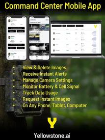 img 3 attached to Yellowstone.ai 4G LTE Wireless Cellular Trail Camera: Capture Deer Hunting & Security Moments on Any Phone with App (Verizon, AT&T, T-Mobile, Sprint & More) - Includes SD Card & Strap