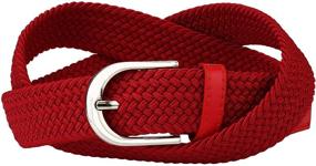 img 3 attached to Versatile and Stylish Falari Multicolored Elastic Stretch Braided Belt for Men and Women - Canvas Fabric Woven, No Holes Design