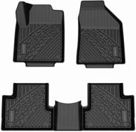 🚗 lasfit all weather tpe custom fit car floor liners for 2015-2021 jeep cherokee (excludes grand cherokee), 1st & 2nd row, black logo